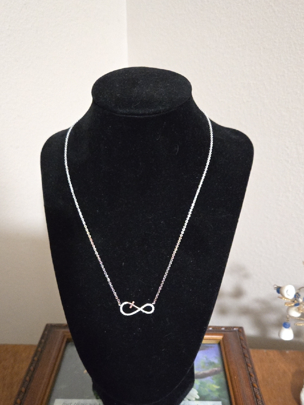 Swarovski Silver Infinity Necklace with Clear Crystals